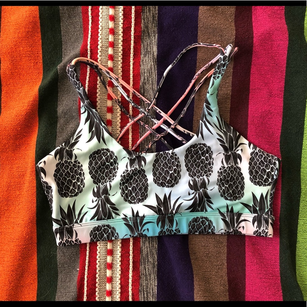 Feed Me Fight Me Taste the Pineapple Sports Bra